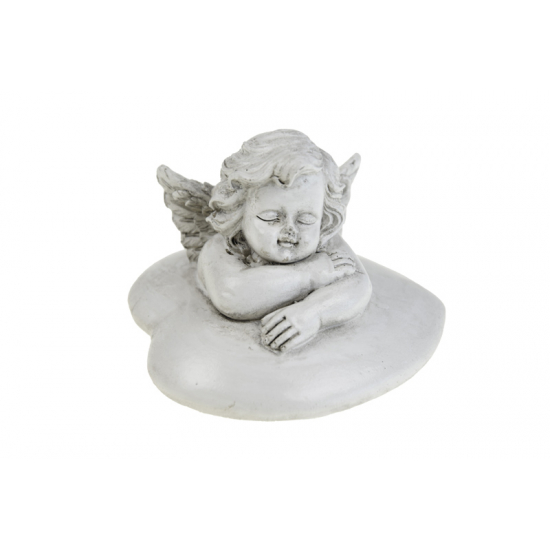 Figura angyal poly 19*6,5cm fehér