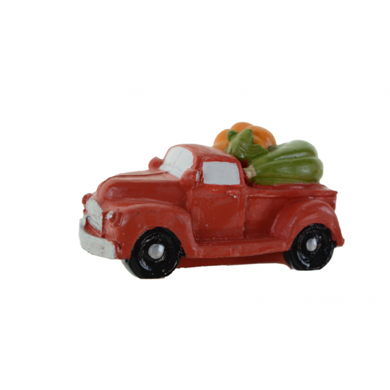 Figura autó poly 7,1*3,5*3,9cm tökkel piros