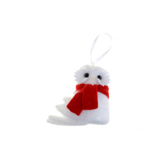 Figura bagoly hab 8.5cm fehér
