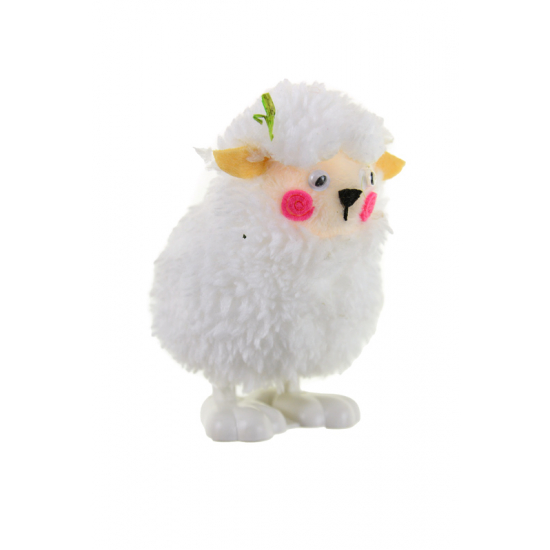 Figura bárány plüss 6,5*8cm fehér