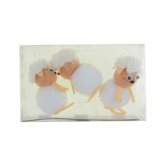 Figura bárány plüss 8cm s/3 fehér
