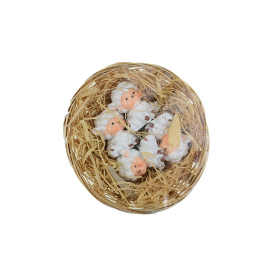 Figura bárány poly 4,9cm s/4 fészekben