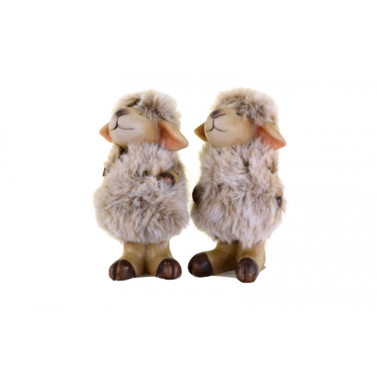Figura bárány poly 6.5*5*10.5cm 2féle fehér