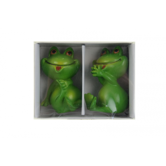 Figura béka poly 3,7*3,7*5,6cm s/2 zöld