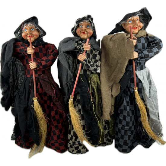 Figura boszorkány textil 57cm több szín