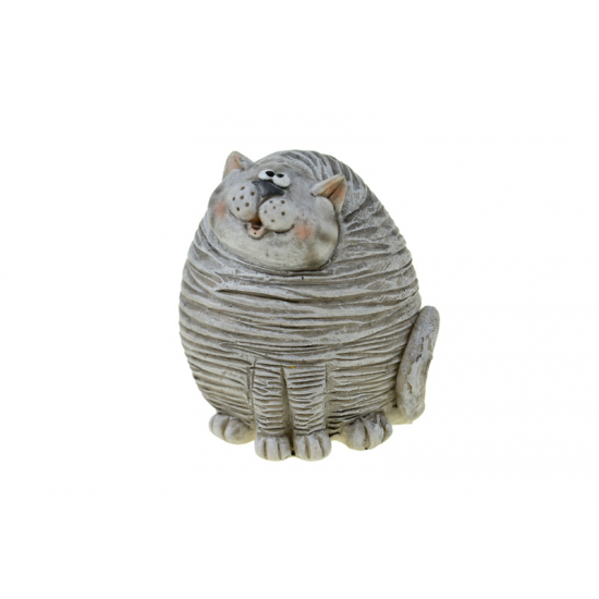 Figura cica poly duci 4.5*4*5.2cm szürke