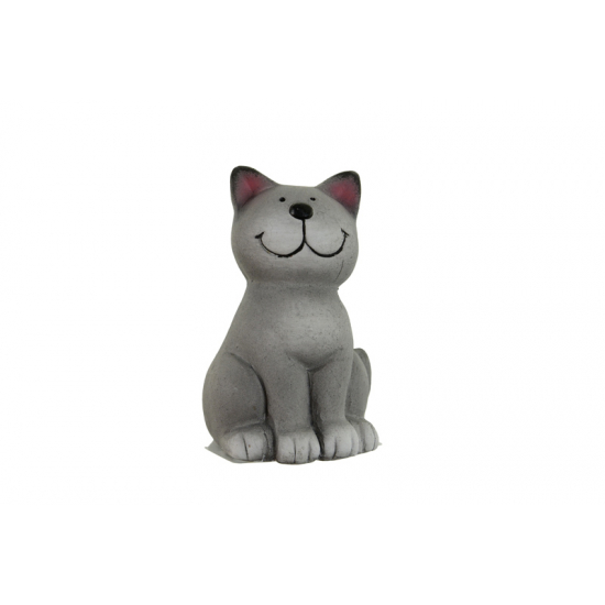 Figura cica kerámia 5*4.7*7.7cm szürke