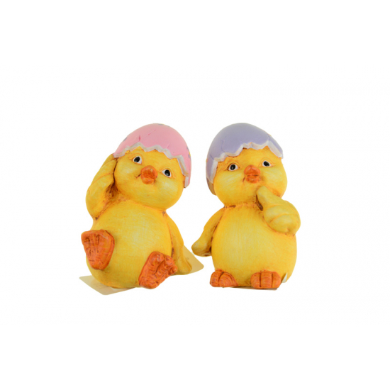 Figura csibe kerámia 4.5*4.5*7cm 2féle sárga