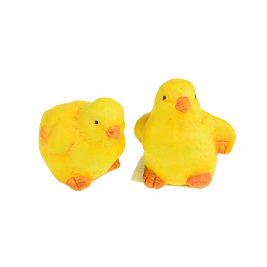 Figura csibe kerámia 5*5*5.5cm 2féle sárga