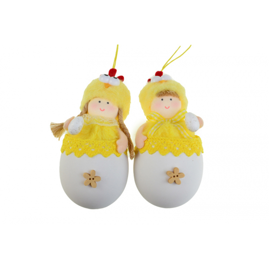 Figura csibe plüss akasztós 13cm 2féle sárga