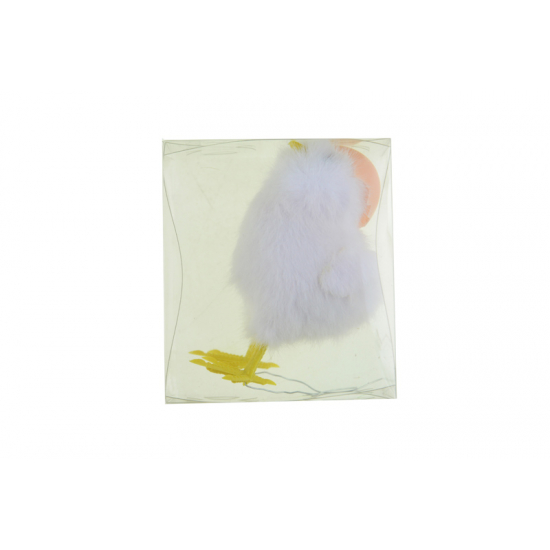 Figura csibe plüss 4*5*8cm fehér