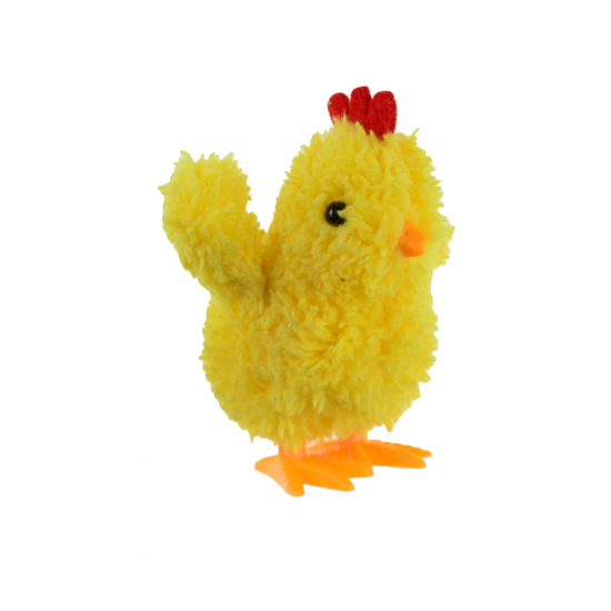 Figura csibe plüss 6*7*8cm felhúzható/ugráló sárga