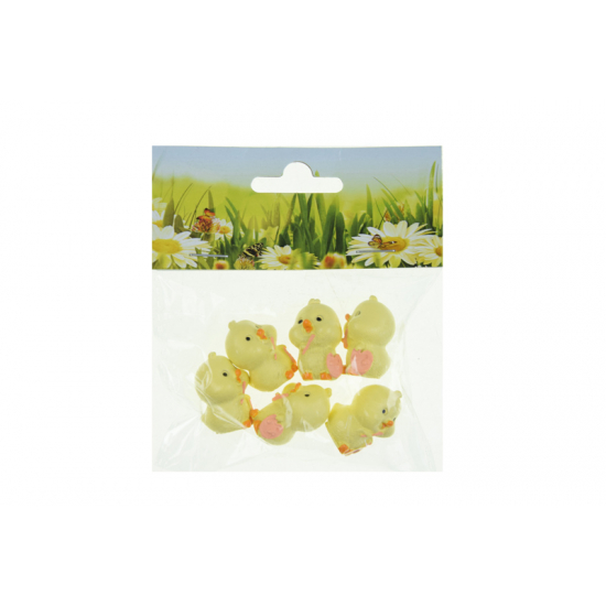 Figura csibe poly 1,7*1,7*2,6cm s/6 sárga