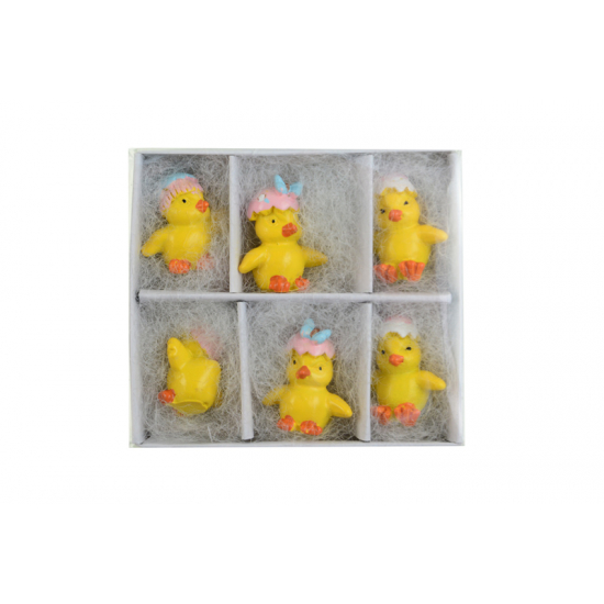 Figura csibe poly 2,7cm s/6 sárga