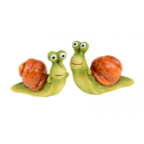 Figura csiga kerámia 9.5*5*8cm 2féle zöld