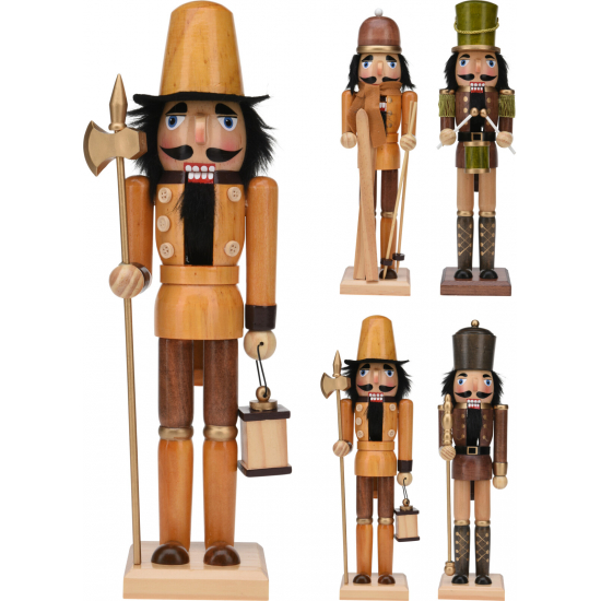 Figura diótörő fa 38cm többféle barna