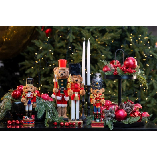 Figura diótörő fa 60cm több féle piros/fekete