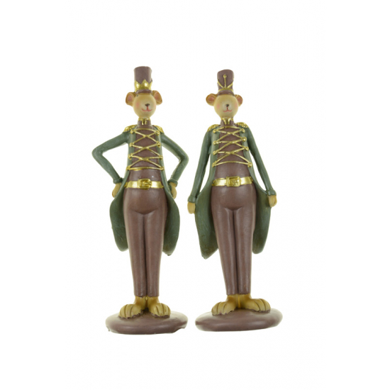 Figura egér diótör poly 5.5*4.5*14.5cm 2féle zöld/barna