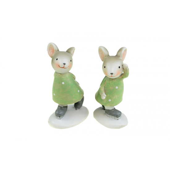 Figura egér poly 5*3.5*9cm 2féle zöld zöld