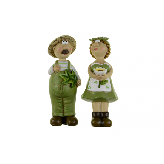 Figura farmer fiú/lány poly 4*3.5*11.5cm zöld