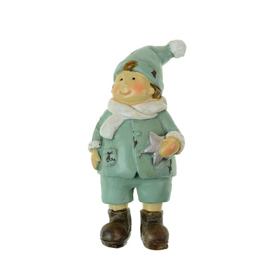 Figura fiú poly álló 4*3*9cm zöld