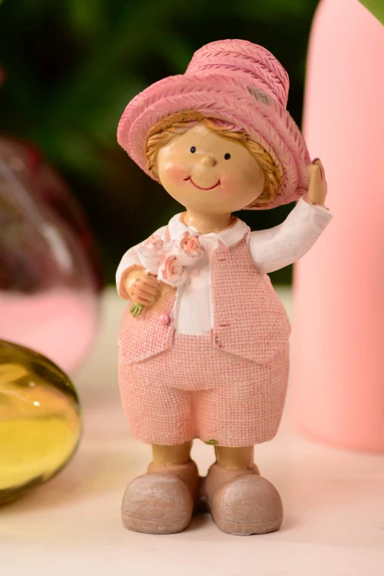 Figura fiú poly 19cm rózsaszín