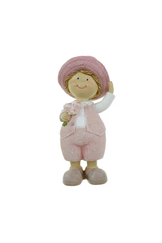 Figura fiú poly 19cm rózsaszín
