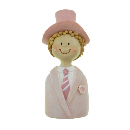 Figura fiú poly 8,5cm rózsaszín