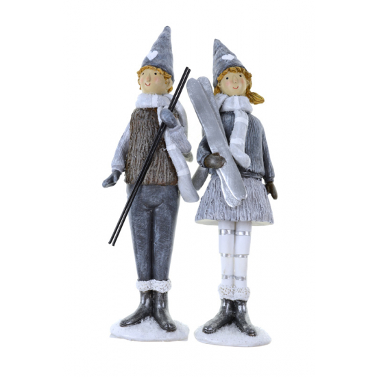 Figura fiú/lány poly/textil álló 6*4*20.5 kék