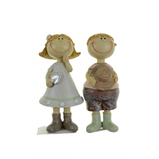 Figura fiú/lány poly 3,5*3,5*10,5cm