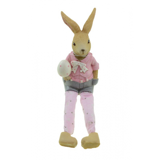 Figura fiúnyuszi poly lógólábú 6*6*21cm rózsaszín