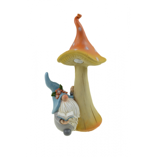 Figura gomba kerámia LED-es 17*12,5*31cm manóval színes