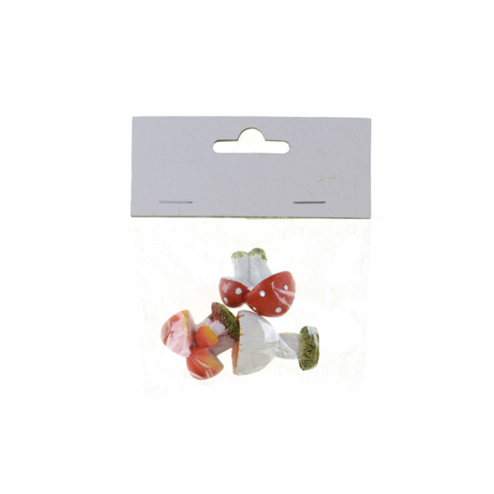 Figura gomba poly 2,5*2,5*3,1cm 3féle fehér