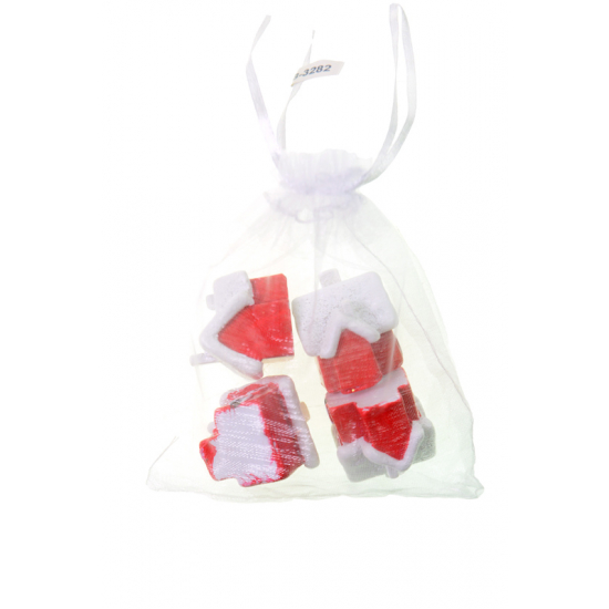 Figura ház poly 3cm s/4 piros