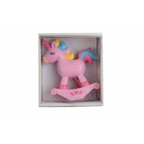Figura hintaló poly 7,3cm rózsaszín
