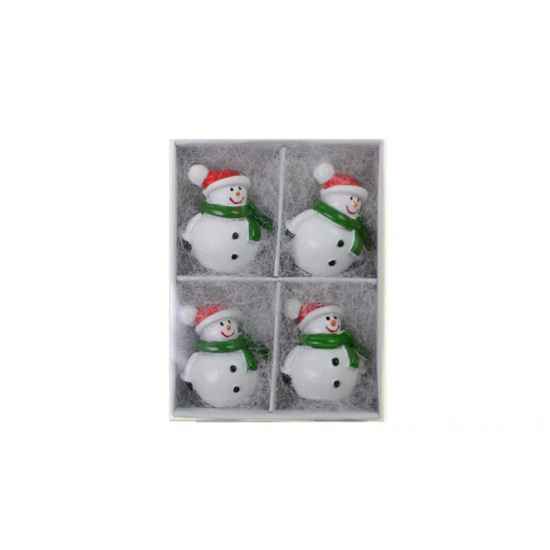 Figura hóember poly 3cm s/4 fehér