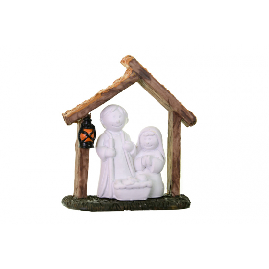 Figura jászol poly 10,2cm fehér