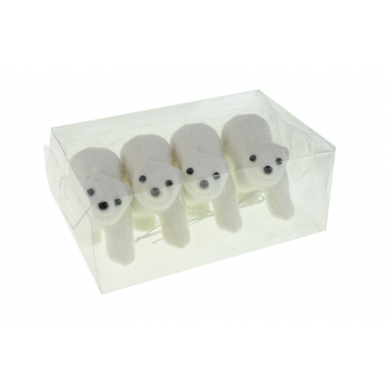 Figura jegesmedve hcell 3*4.5*8cm s/4 fehér