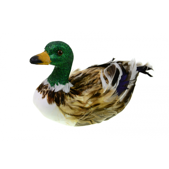 Figura kacsa foam 20cm glitteres natúr