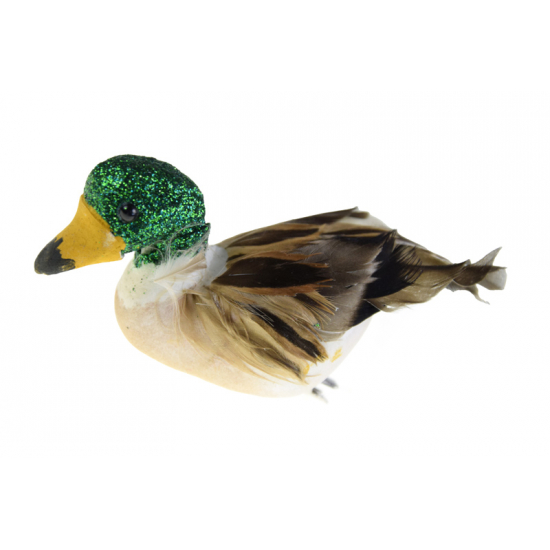 Figura kacsa foam 7cm csipeszes natúr