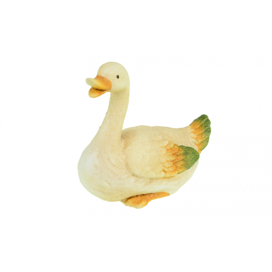 Figura kacsa kerámia 8.5*14.5*14cm fehér