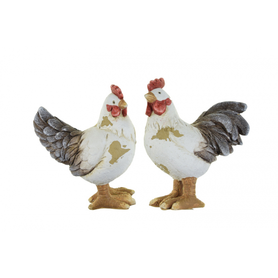 Figura kakas poly 13.5*7*15cm 2féle fehér