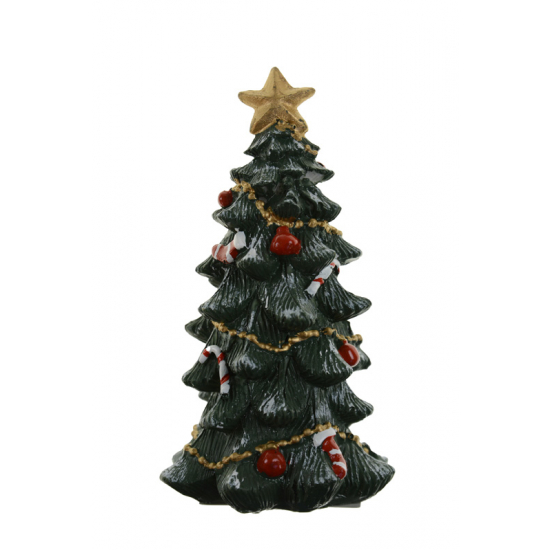 Figura karácsonyfa poly 7,3*7,1*14cm zöld