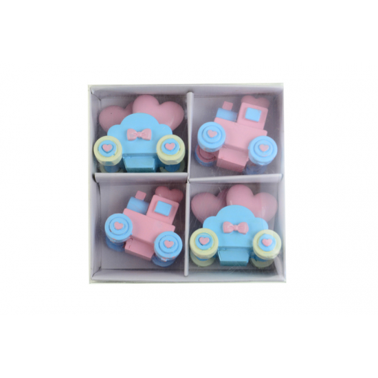 Figura kisautó poly 4,3cm s/4 színes