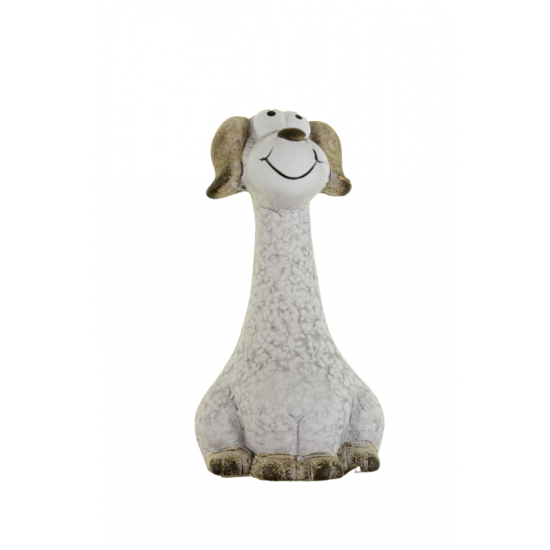 Figura kutya kerámia 5*4*9cm fehér