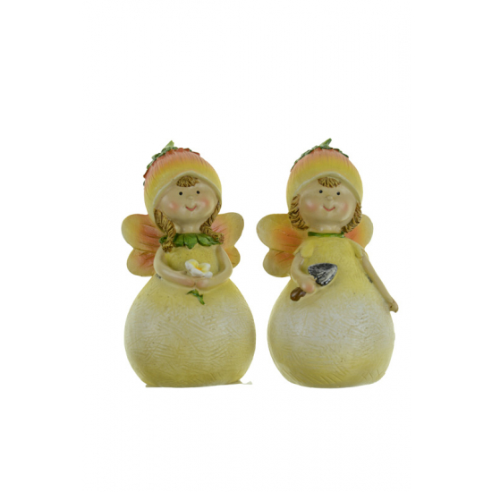 Figura lány poly 6*5*11,5cm 2féle sárga