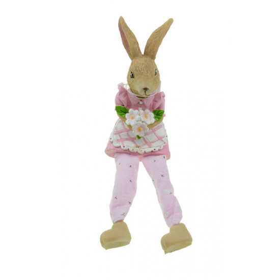 Figura lánynyuszi poly lógólábú 6*6*21cm rózsaszín