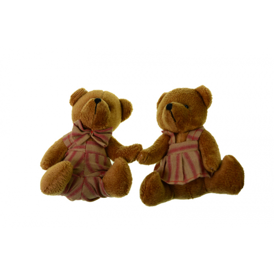 Figura maci fiú/lány plüss 11cm barna