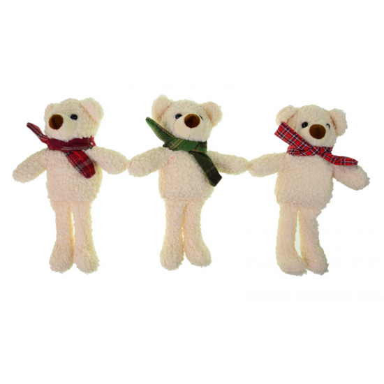 Figura maci plüss 24cm 3féle fehér