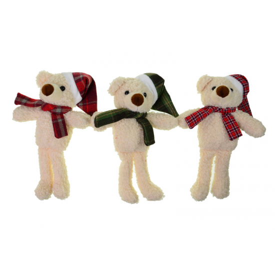 Figura maci plüss sapis 24cm 3féle fehér